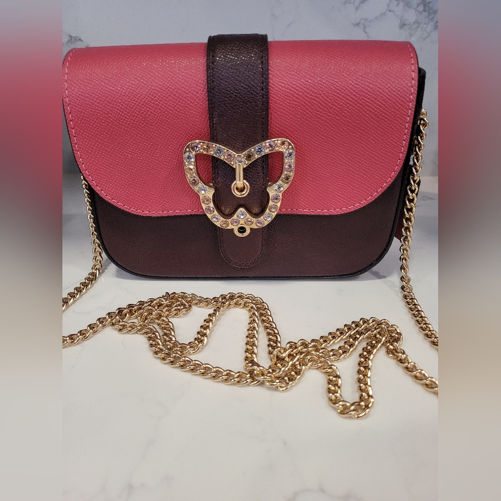 Coach Gemma Crossbody Bag in Colorblock with Butterfly Buckle.